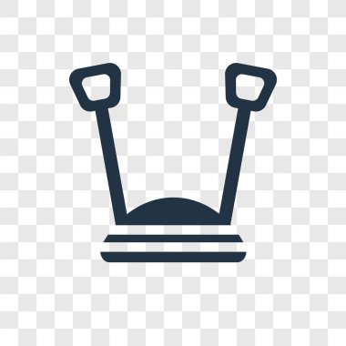 Saydam arka plan üzerinde denge şeffaflık logo kavramı izole denge vektör simgesi