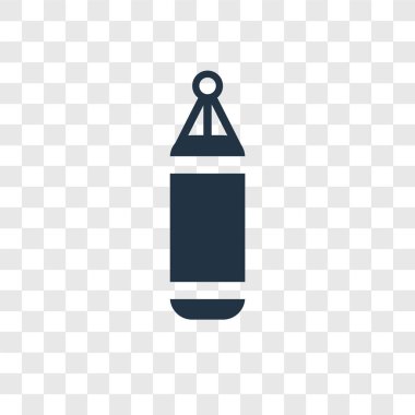 Saydam arka plan üzerinde kum torbası şeffaflık logo kavramı izole kum torbası vektör simgesi