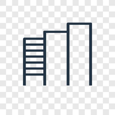 Spor salonu barlar şeffaf arka plan üzerinde spor barlar şeffaflık logo kavramı izole simge vektör