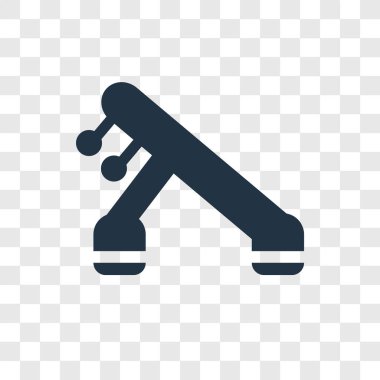 Saydam arka plan üzerinde makine şeffaflık logo kavramı izole makine vektör simgesi