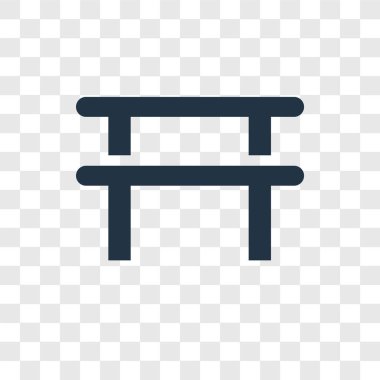 Saydam arka plan üzerinde spor salonu şeffaflık logo kavramı izole jimnastik salonu vektör simgesi