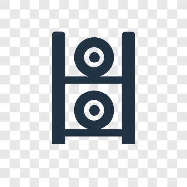 Saydam arka plan üzerinde ağırlıkları şeffaflık logo kavramı izole ağırlıkları vektör simgesi