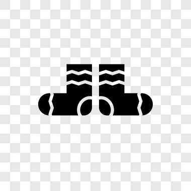 Çorap şeffaf arka plan üzerinde çorap şeffaflık logo kavramı izole simge vektör