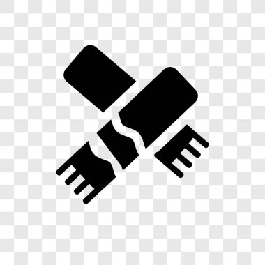 Saydam arka plan üzerinde eşarp şeffaflık logo kavramı izole eşarp vektör simgesi