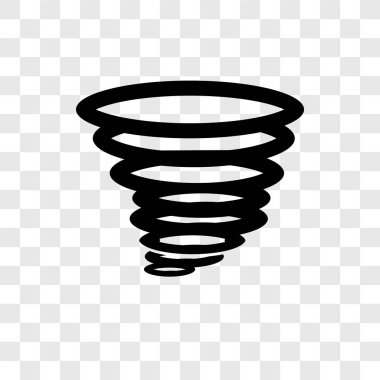 Saydam arka plan üzerinde fırtına şeffaflık logo kavramı izole fırtına vektör simgesi