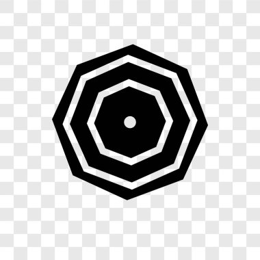 Saydam arka plan üzerinde şemsiye şeffaflık logo kavramı izole şemsiye vektör simgesi