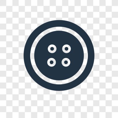 Saydam arka plan üzerinde düğme şeffaflık logo kavramı izole düğme vektör simgesi