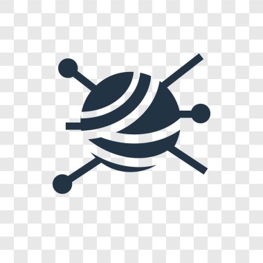 Saydam arka plan üzerinde iğne yastığı şeffaflık logo kavramı izole PIN yastık vektör simgesi