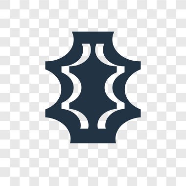 Şeffaf arka plan, deri şeffaflık logo kavramı izole deri vektör simgesi