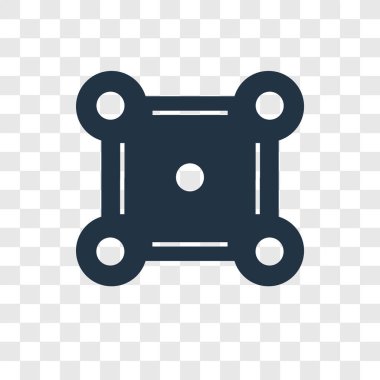 Saydam arka plan üzerinde çerçeve saydamlığı logo kavramı izole çerçeve vektör simgesi