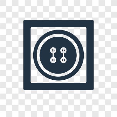 Saydam arka plan üzerinde düğme şeffaflık logo kavramı izole düğme vektör simgesi