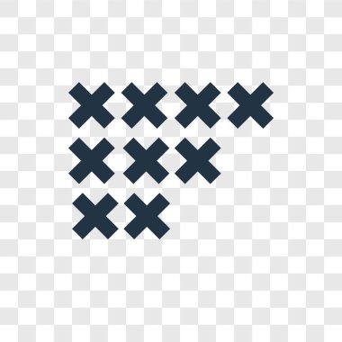 Saydam arka plan üzerinde Arras şeffaflık logo kavramı izole Arras vektör simgesi