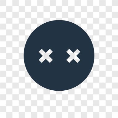 Saydam arka plan üzerinde düğme şeffaflık logo kavramı izole düğme vektör simgesi