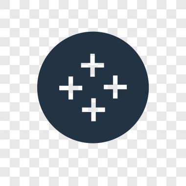 Saydam arka plan üzerinde düğme şeffaflık logo kavramı izole düğme vektör simgesi