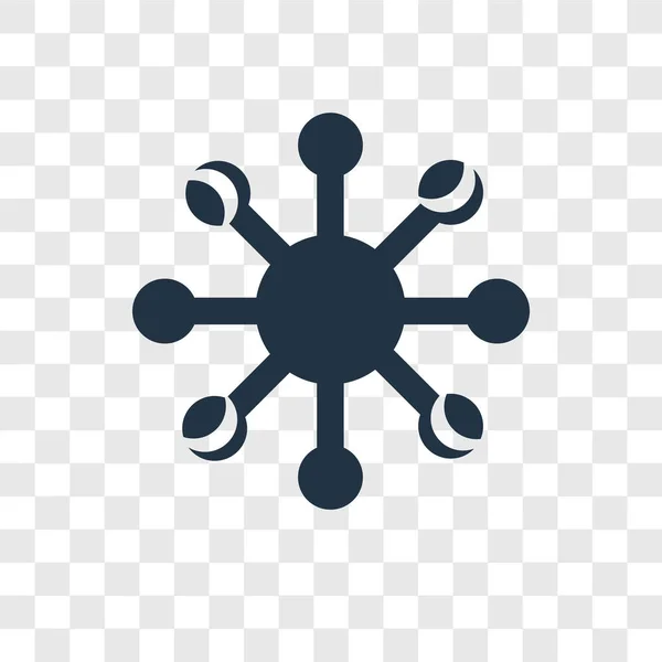 Moleculen Vector Pictogram Geïsoleerd Transparante Achtergrond Moleculen Transparantie Logo Concept — Stockvector