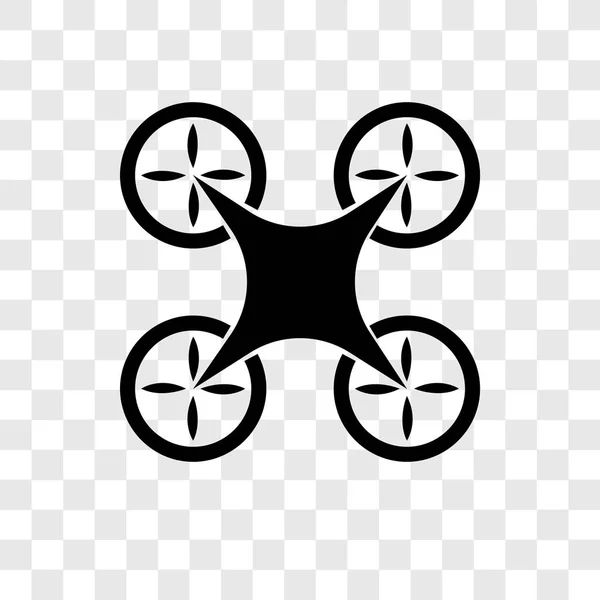 Drone Icono Vectorial Aislado Sobre Fondo Transparente Concepto Logotipo Transparencia — Archivo Imágenes Vectoriales