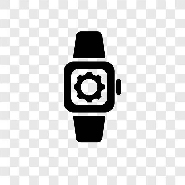 Векторна Піктограма Наручного Годинника Ізольована Прозорому Фоні Концепція Логотипу Прозорості — стоковий вектор