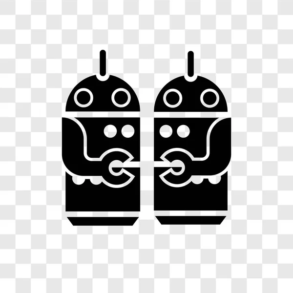 Robots Vector Icono Aislado Sobre Fondo Transparente Robots Concepto Logotipo — Vector de stock