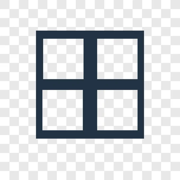 Kwadratowych Wektor Ikona Białym Tle Przezroczystym Tle Koncepcja Logo Kwadratowe — Wektor stockowy