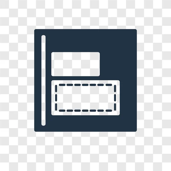 Icône Vectorielle Alignement Gauche Isolée Sur Fond Transparent Concept Logo — Image vectorielle
