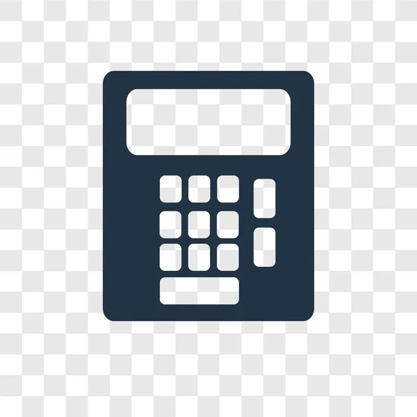 Calculator Vector Icon Isolated Transparent Background Calculator Transparency Logo Concept — Stock Vector