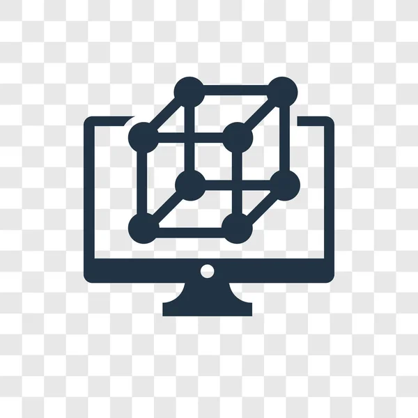 Computer vector icon isolated on transparent background, Computer transparency logo concept