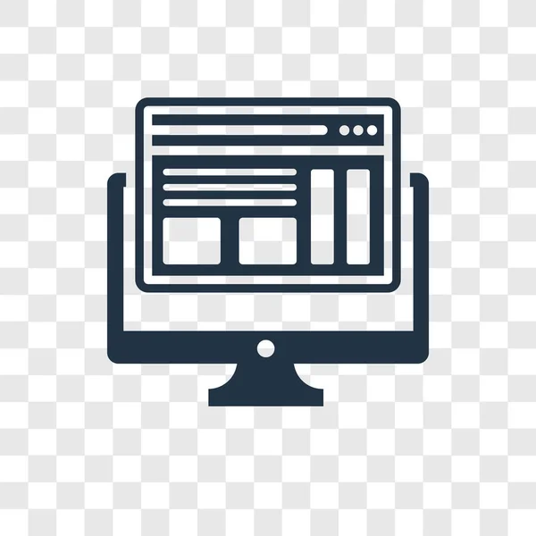 Browser Vektor Symbol Isoliert Auf Transparentem Hintergrund Browser Transparenz Logo — Stockvektor