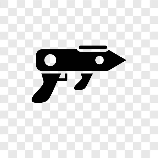 Pistola Blaster Icono Del Vector Aislado Sobre Fondo Transparente Concepto — Vector de stock