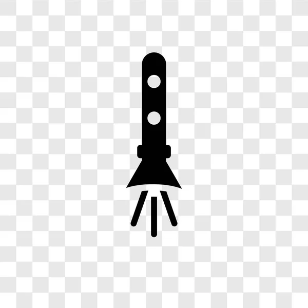 Иконка Вектора Полета Ракеты Изолирована Прозрачном Фоне Концепция Прозрачности Полета — стоковый вектор