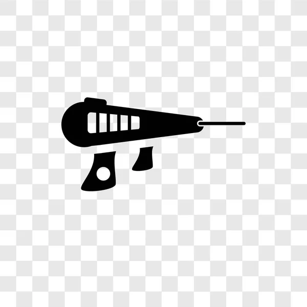 Icône Vectorielle Pistolet Laser Isolé Sur Fond Transparent Concept Logo — Image vectorielle