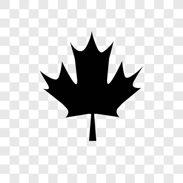 Maple Leaf Vektor Ikonen Isolerad Transparent Bakgrund Maple Leaf Öppenhet — Stock vektor