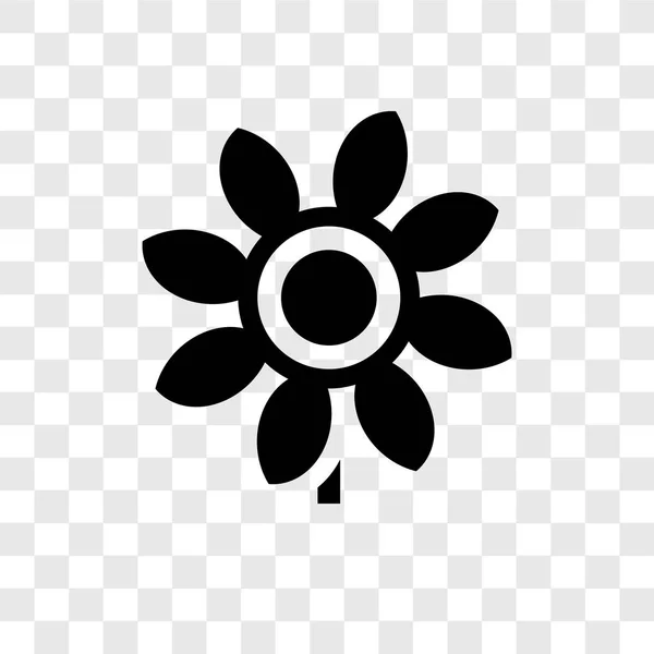 Піктограма Вектора Соняшнику Ізольована Прозорому Фоні Концепція Логотипу Прозорості Соняшнику — стоковий вектор