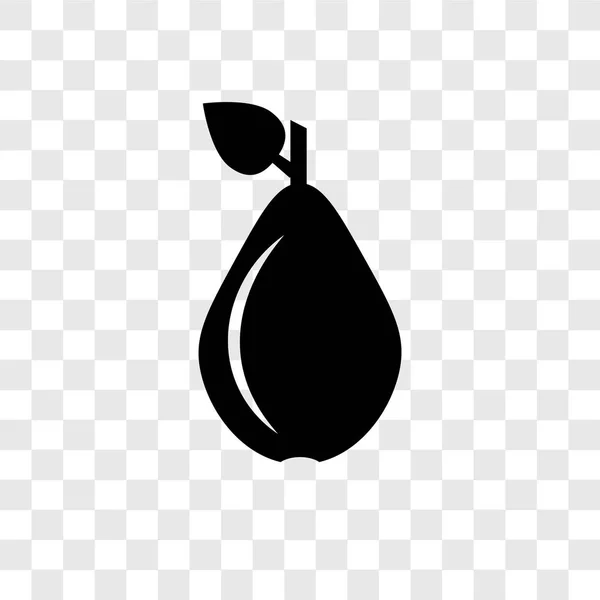 Ícone Vetor Pêra Isolado Fundo Transparente Conceito Logotipo Transparência Pêra — Vetor de Stock