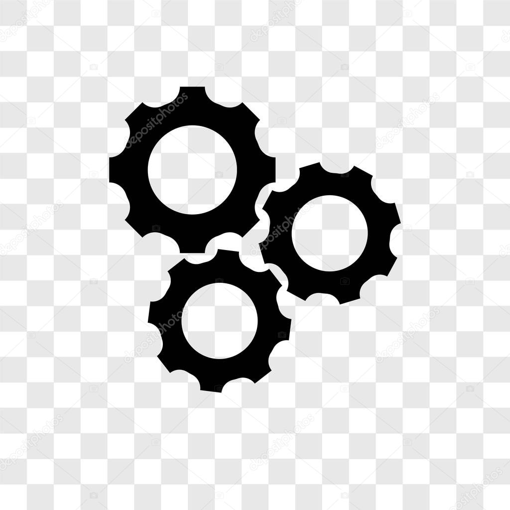 Machine vector icon isolated on transparent background, Machine transparency logo concept