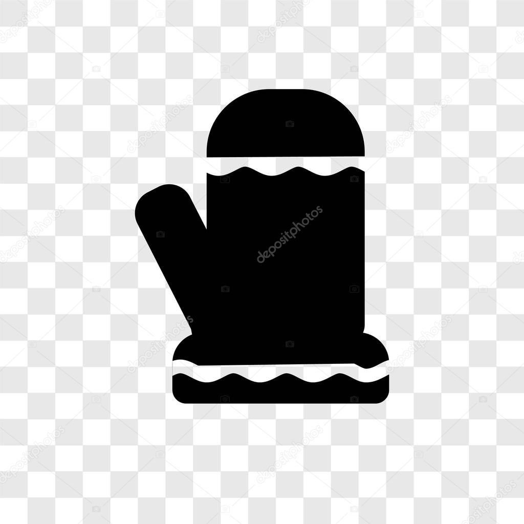 Glove vector icon isolated on transparent background, Glove transparency logo concept