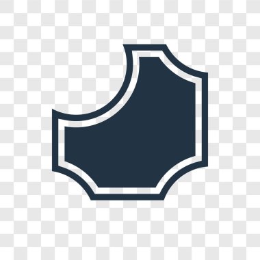 Saydam arka plan üzerinde desen şeffaflık logo kavramı izole desen vektör simgesi