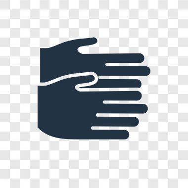 Saydam arka plan üzerinde Clapping şeffaflık logo kavramı izole Clapping vektör simgesi