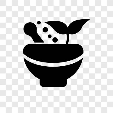 Saydam arka plan üzerinde harç şeffaflık logo kavramı izole harç vektör simgesi