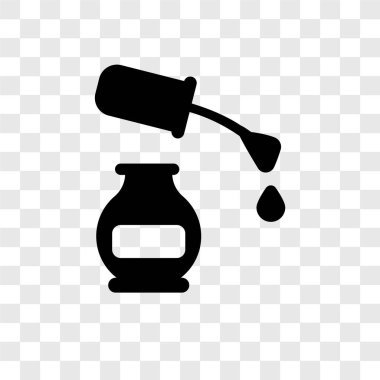 Saydam arka plan üzerinde manikür şeffaflık logo kavramı izole manikür vektör simgesi