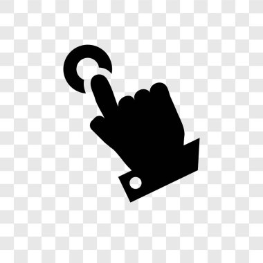 Saydam arka plan üzerinde parmak izi şeffaflık logo kavramı izole parmak izi vektör simgesi