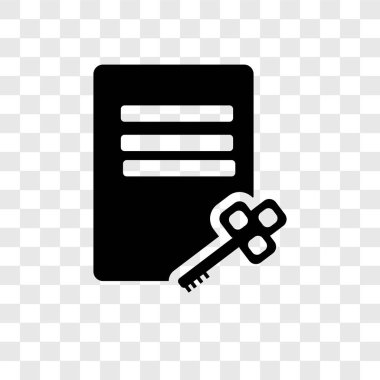 Saydam arka plan üzerinde şifreleme şeffaflık logo kavramı izole şifreleme vektör simgesi