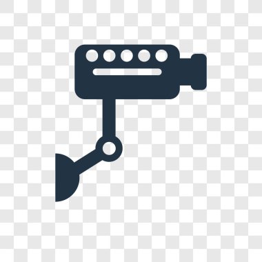 Saydam arka plan üzerinde Cctv şeffaflık logo kavramı izole Cctv vektör simgesi