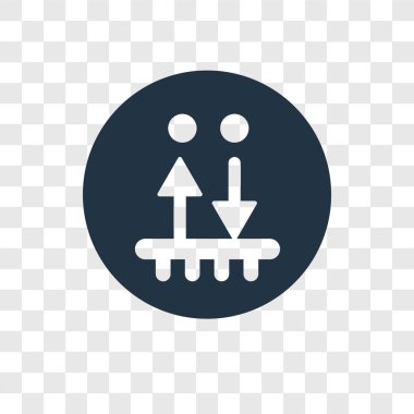 Şeffaf arka plan, şeffaflık logo kavramı kadar tarafı üzerinde izole vektör simge yan