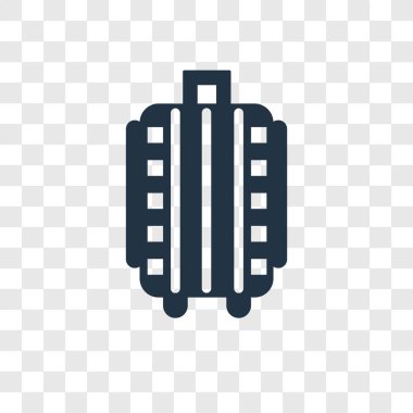 Saydam arka plan üzerinde Bagaj şeffaflık logo kavramı izole Bagaj vektör simgesi