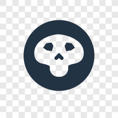 Saydam arka plan üzerinde ölüm şeffaflık logo kavramı izole ölüm vektör simgesi