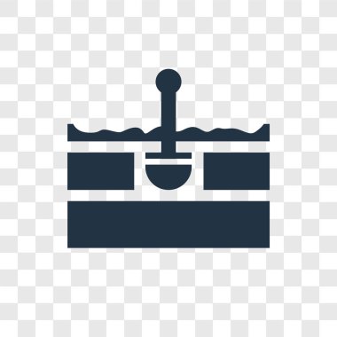 Saydam arka plan üzerinde fosil şeffaflık logo kavramı izole fosil vektör simgesi