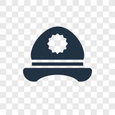 Saydam arka plan üzerinde şapka şeffaflık logo kavramı izole şapka vektör simgesi