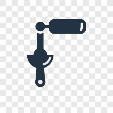 Saydam arka plan üzerinde fırça şeffaflık logo kavramı izole fırça vektör simgesi