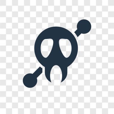 Saydam arka plan üzerinde iskelet şeffaflık logo kavramı izole iskelet vektör simgesi