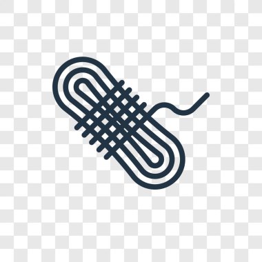 Saydam arka plan üzerinde ip şeffaflık logo kavramı izole ip vektör simgesi